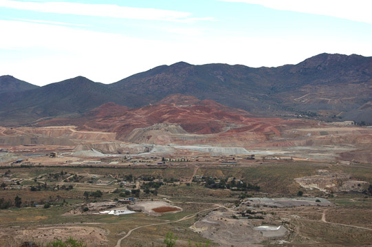 Andacollo, Mina Carmen; el gossan.