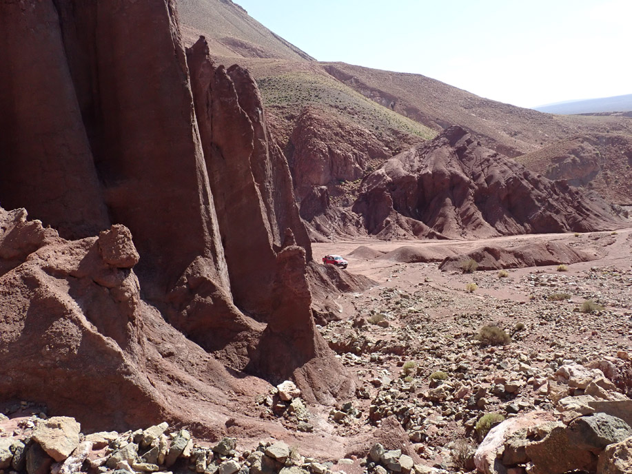 Valle del Arcoíris, formas erosivas en la Formación Tonel.